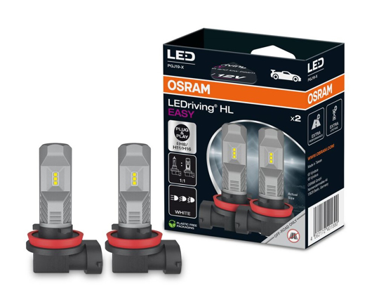 Osram LED pagrindines sviesos H8/H11/H16, 6000K, LEDriving HL, 2vn 